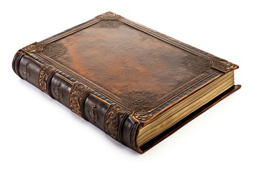 Antique leather bound book publication wallet diary.