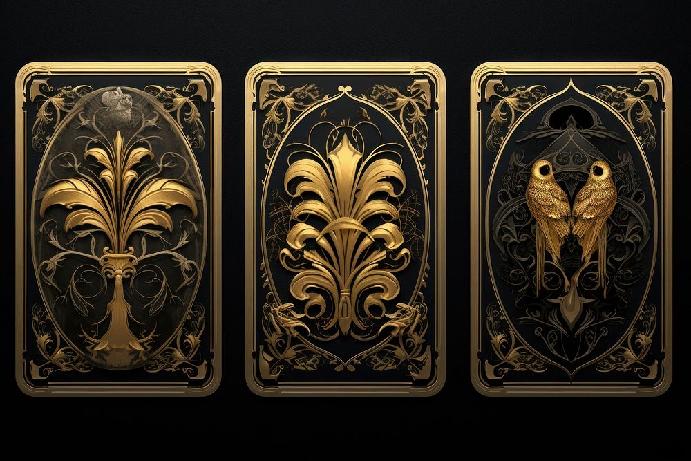 Playing cards gold architecture accessories.