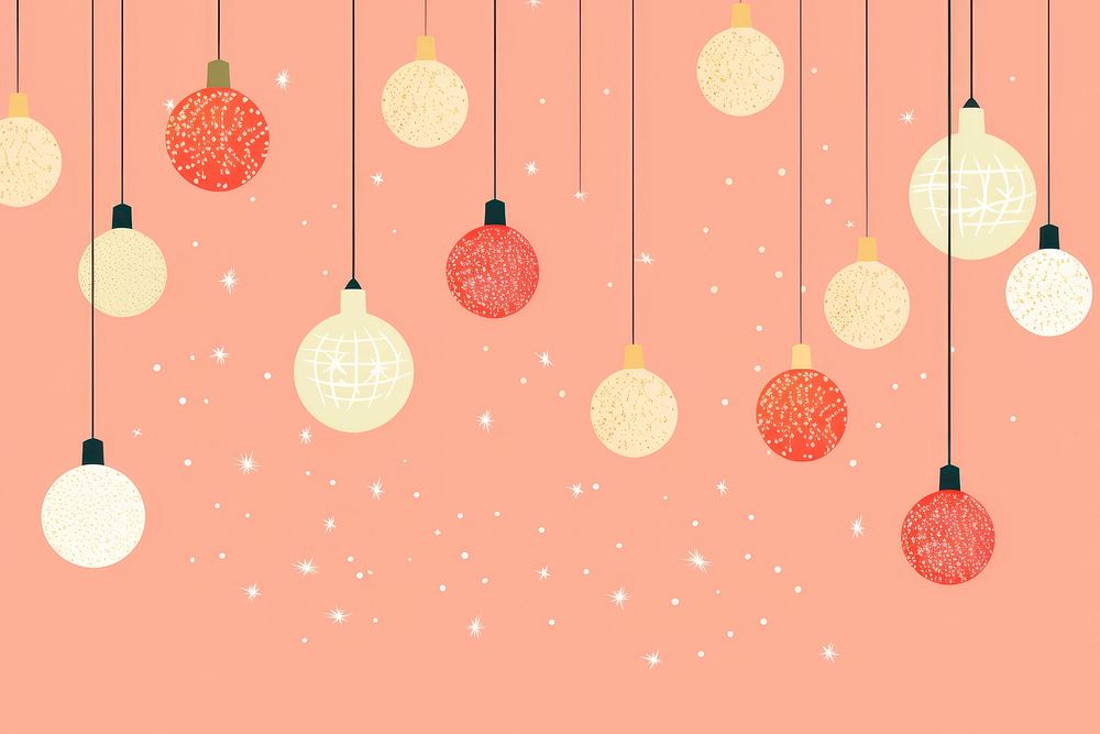 Christmas ornaments backgrounds red illuminated.