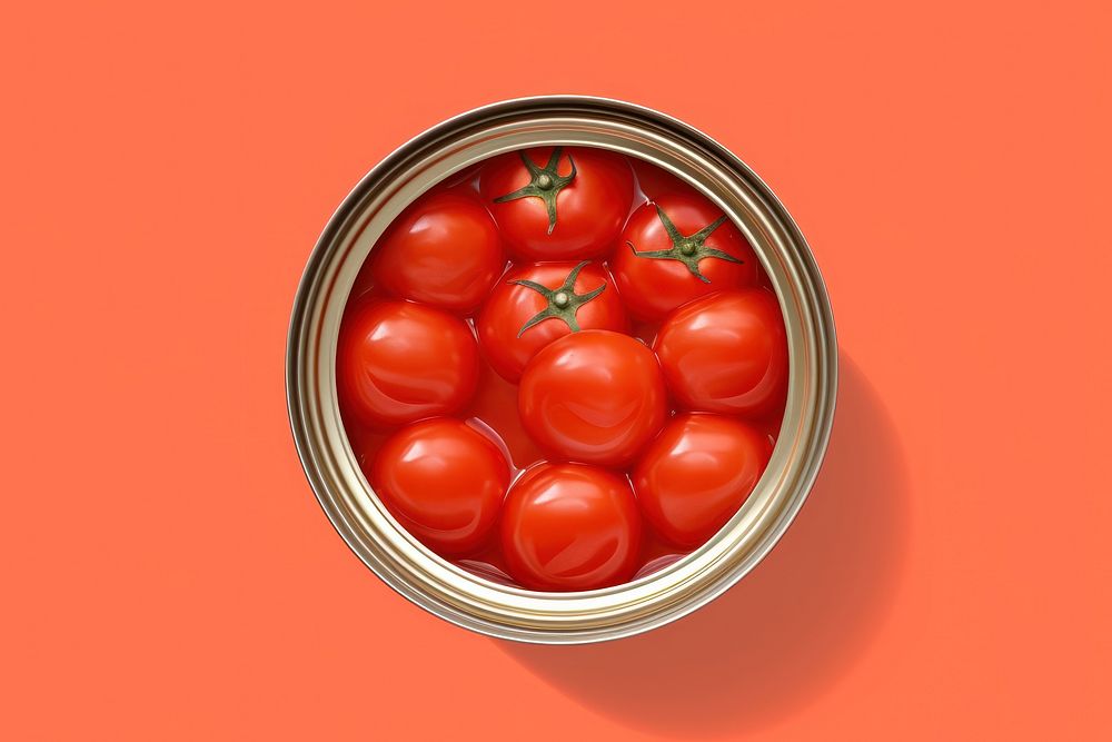 Canned tomato vegetable plant food.