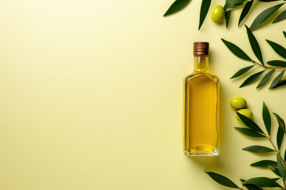 Olive oil perfume bottle refreshment.