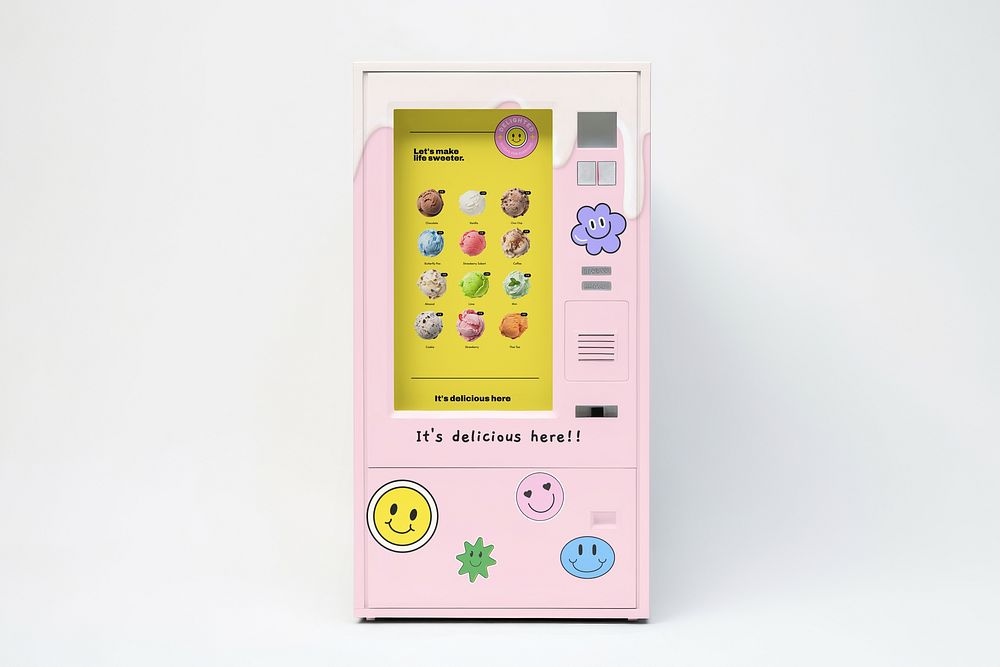 Vending machine  mockup psd
