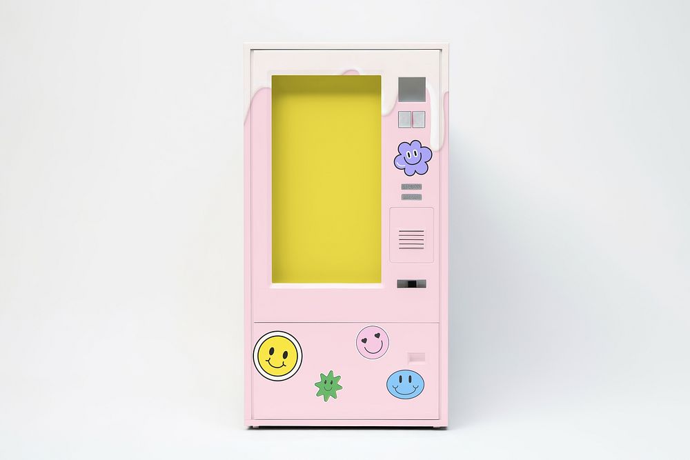 Pink food vending machine 