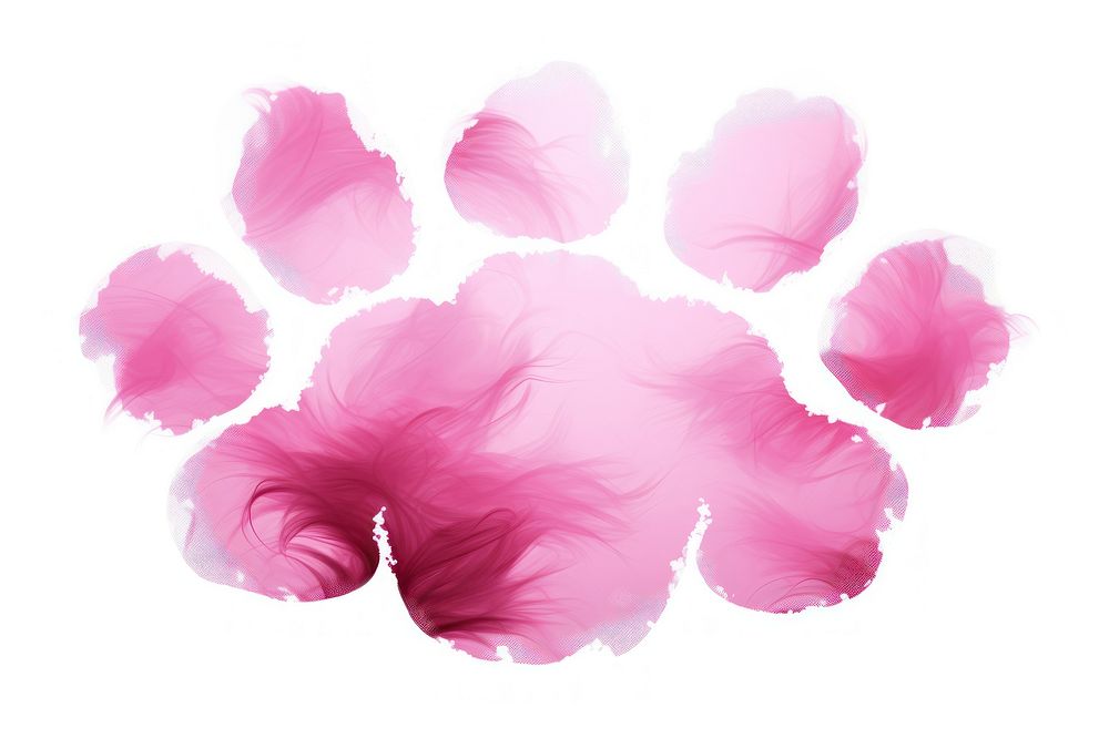 Bear paw print flower petal pink.