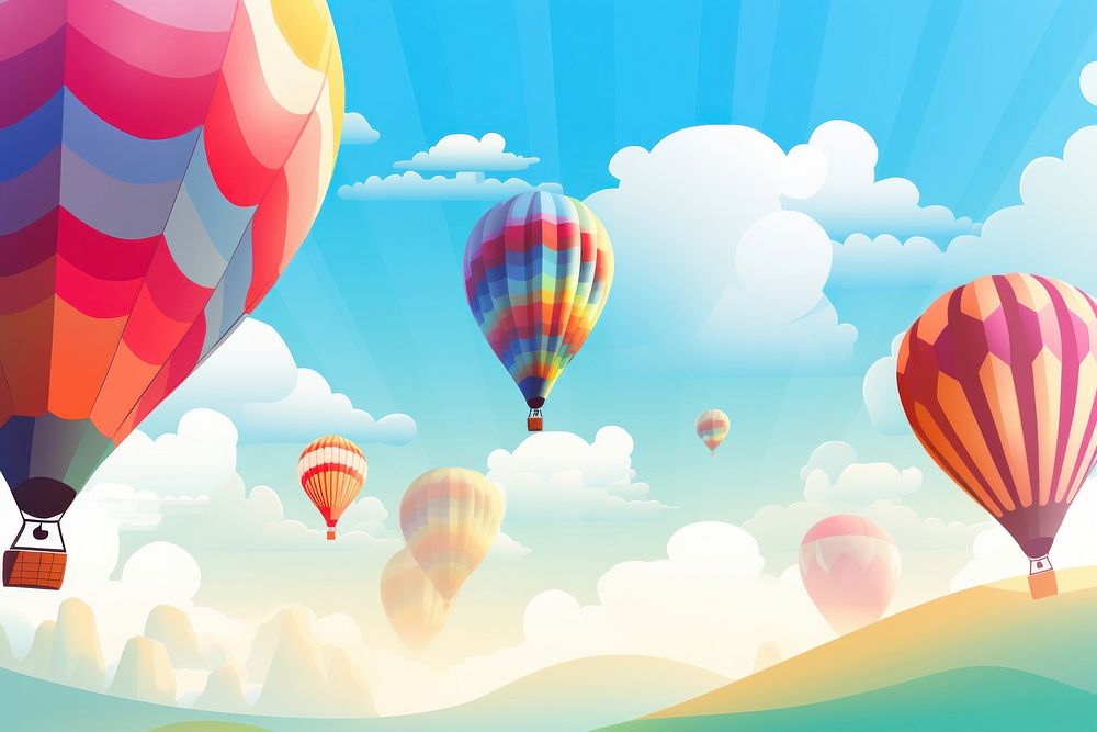 Hot air balloons backgrounds aircraft vehicle.