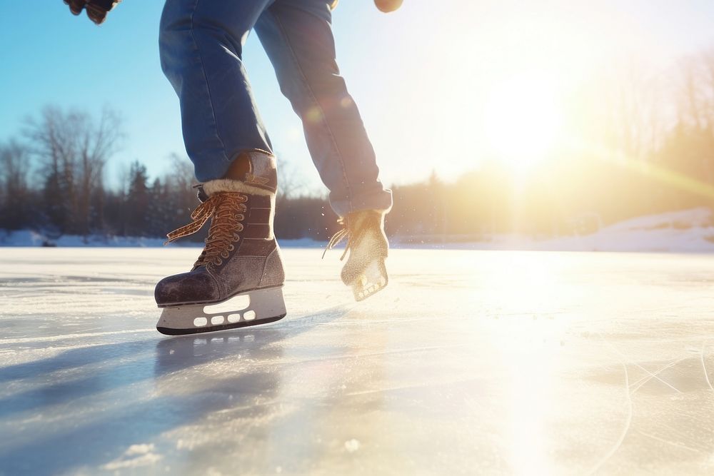 Ice skating footwear winter sports.
