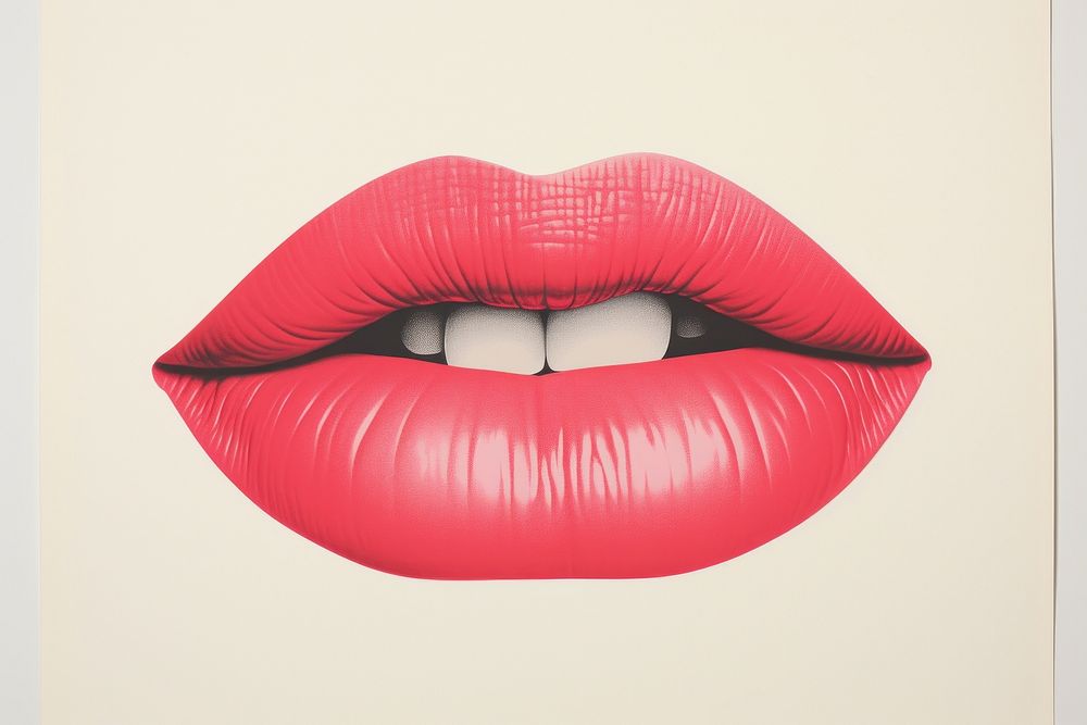Lips lipstick moustache cosmetics.