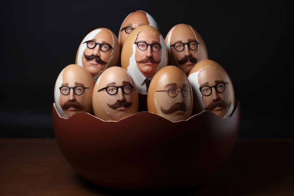 Eggs glasses adult food.