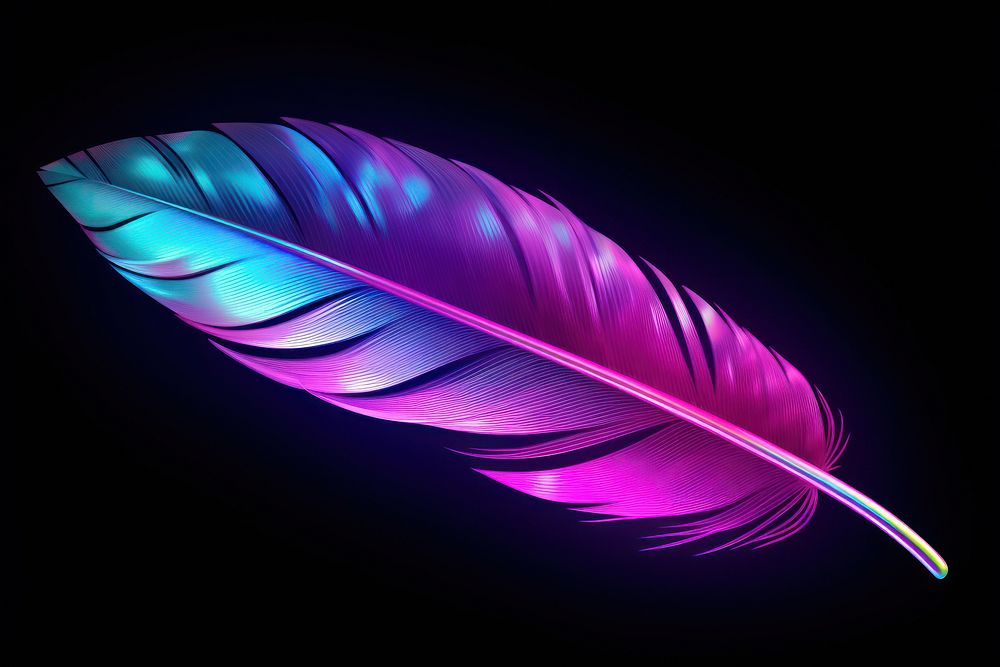 Neon feather purple lightweight accessories.
