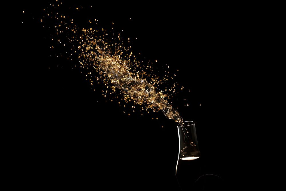 Alcohol fireworks sparks glass.