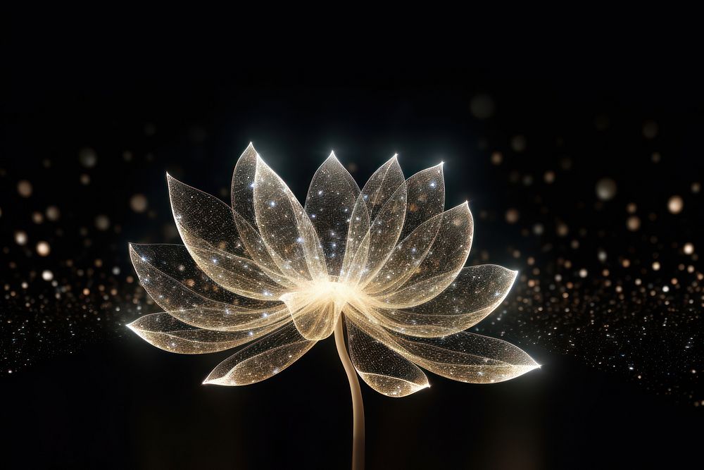 Starry lotus light fireworks outdoors.