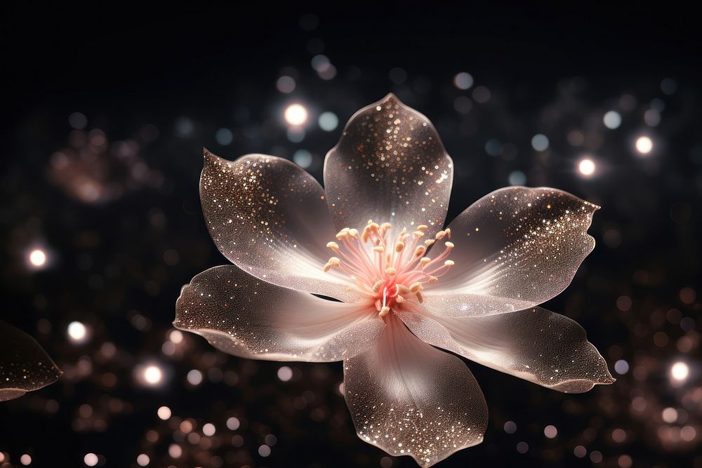 Starry sakura light blossom flower.