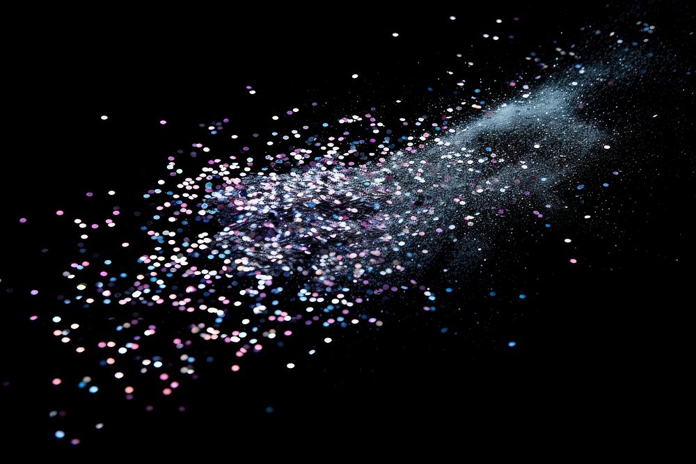 Sprinkle confetti fireworks universe nebula.
