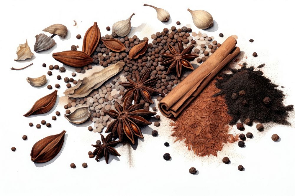 Spices brown food ingredient.