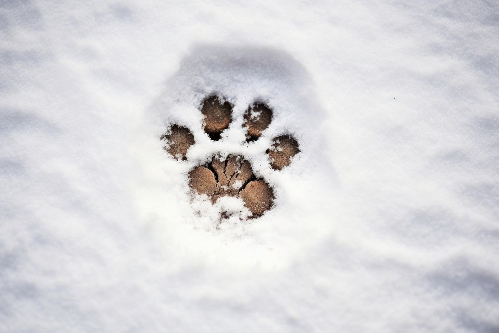 Cat paw print snow footprint | Premium Photo - rawpixel