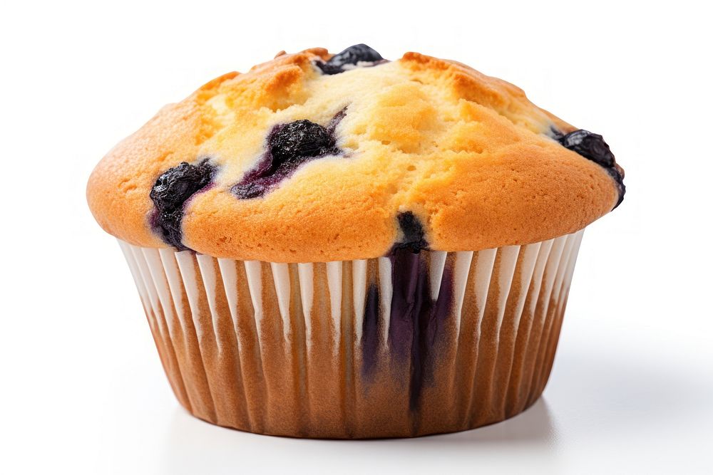 Blueberry muffin close up dessert cupcake food.