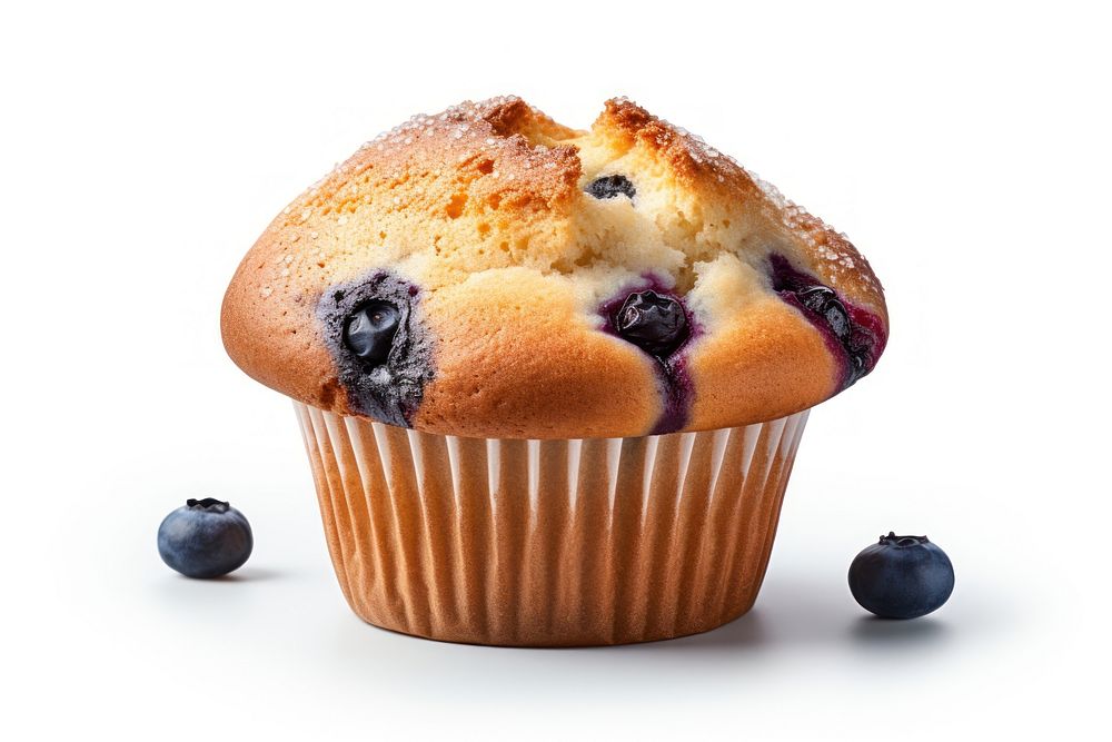Blueberry muffin close up dessert cupcake fruit.