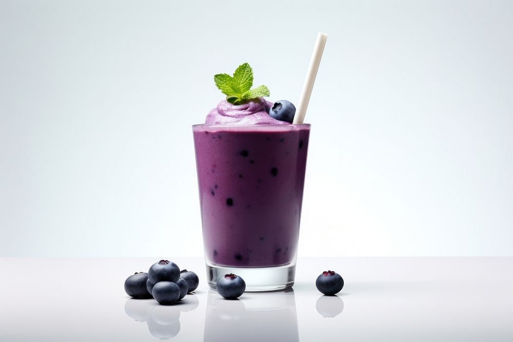 Blueberry smoothie fruit drink juice.