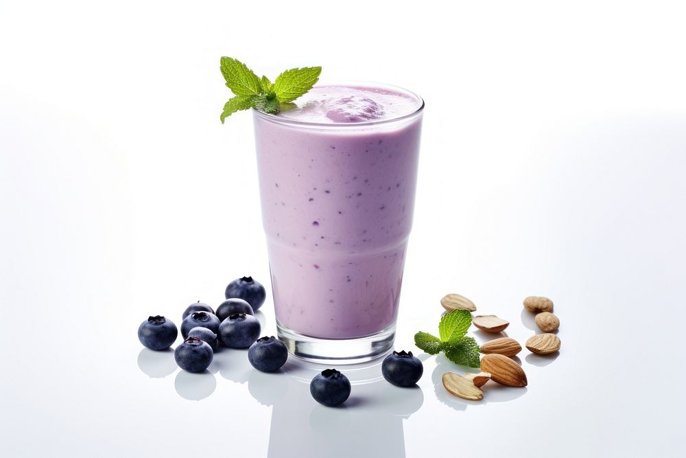 Blueberry smoothie milk milkshake drink.