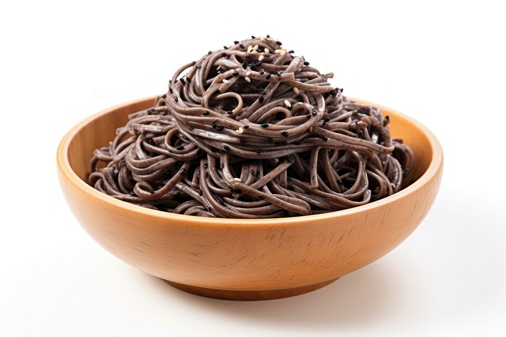 Black pepper noodles spaghetti pasta food.