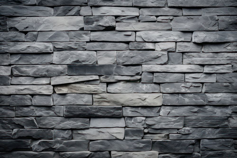 Gray flagstone wall architecture texture.