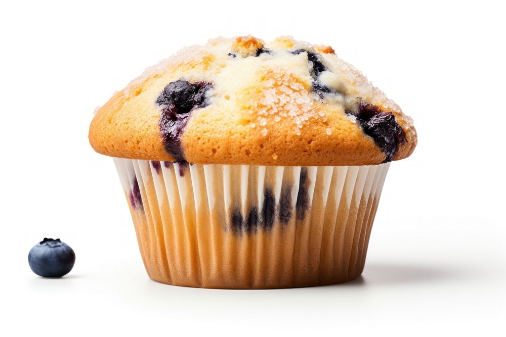 Ooey gooey blueberry muffin dessert cupcake fruit.