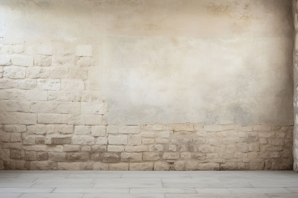 Old empty serene french limestone wall architecture backgrounds.