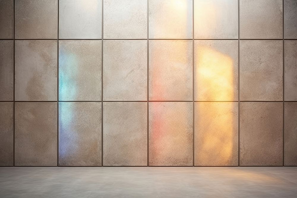 Light stained glass concrete wall architecture backgrounds.