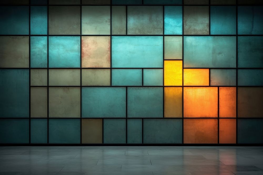 Whole stained glass cement wall architecture backgrounds flooring.