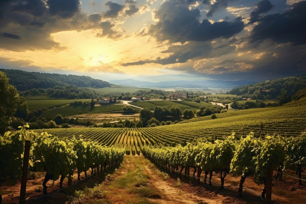 Vineyard landscape outdoors nature.