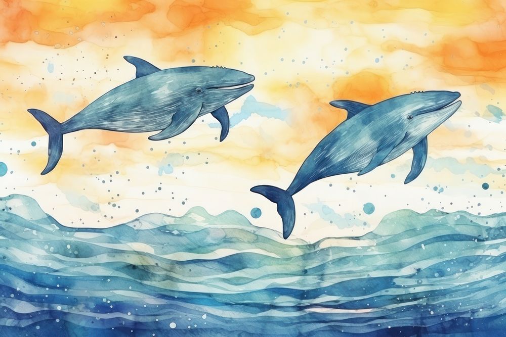 Whales dolphin animal mammal.