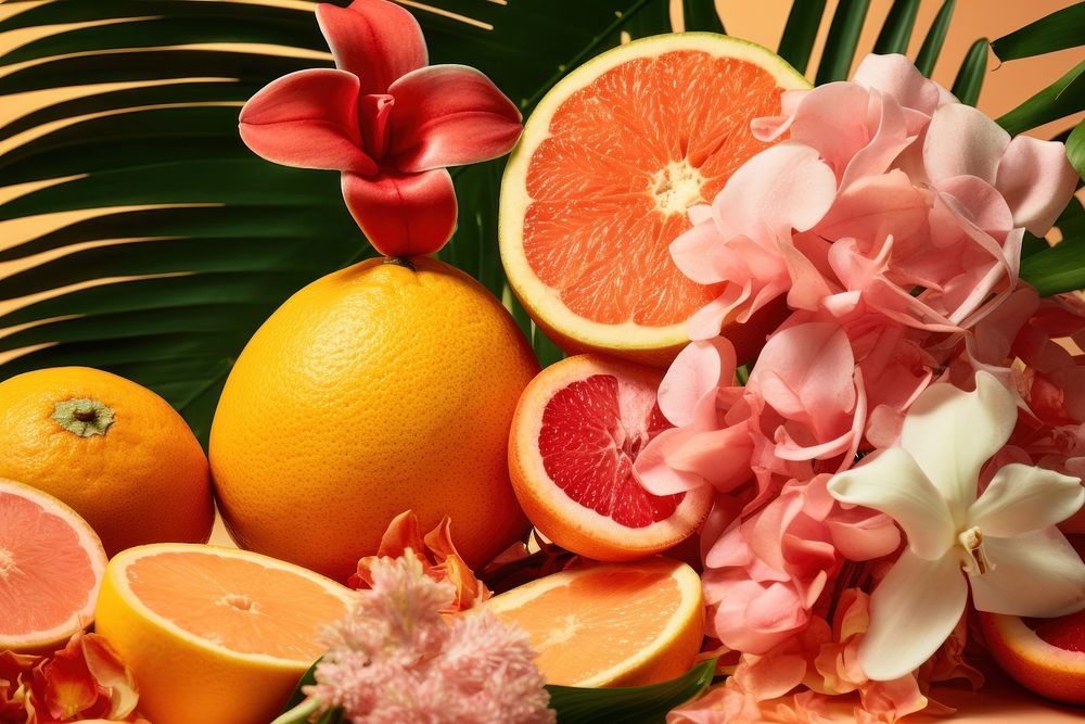 Tropical fruits flower grapefruit plant.