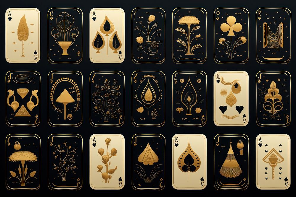 Playing cards game gold recreation.