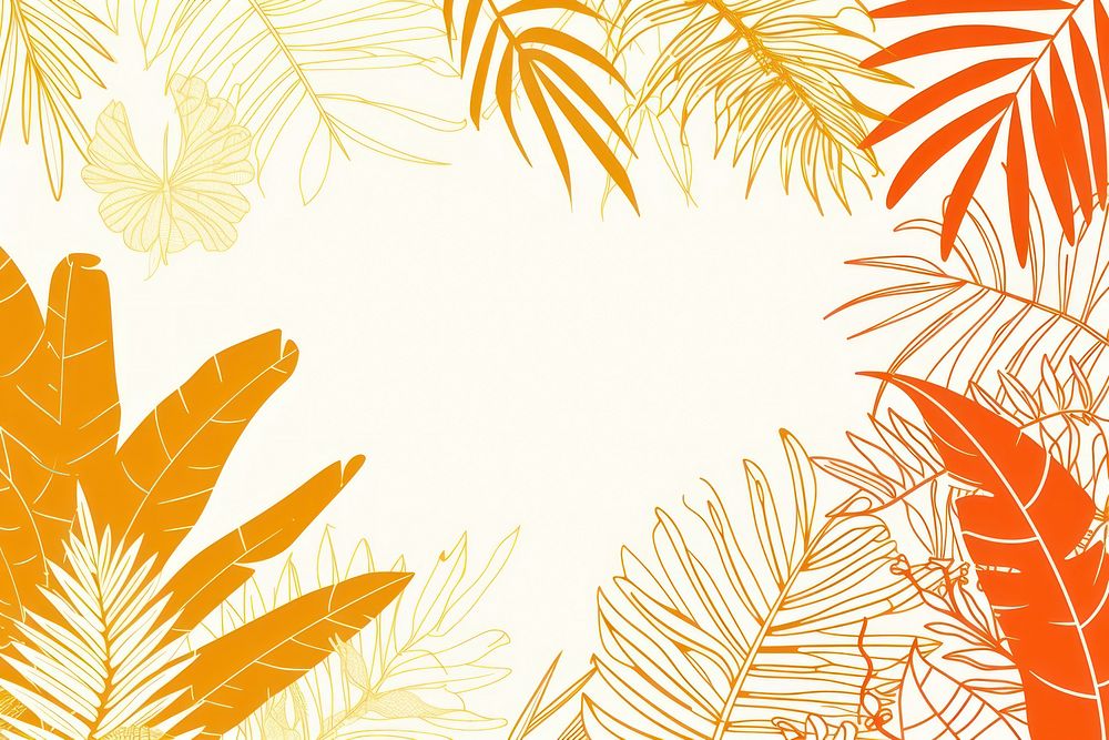 CMYK Screen printing of tropical plants backgrounds outdoors tropics.