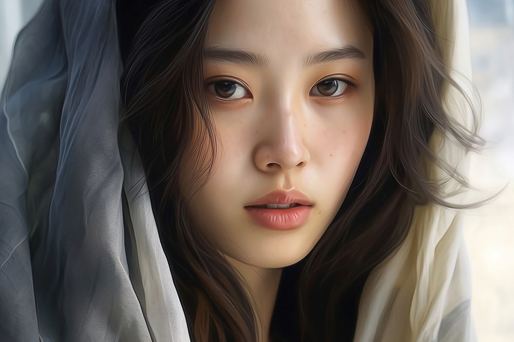 Beautiful Korean women photography portrait skin.