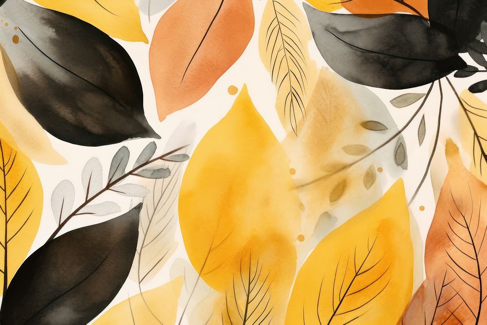 Autumn leaves backgrounds abstract painting.