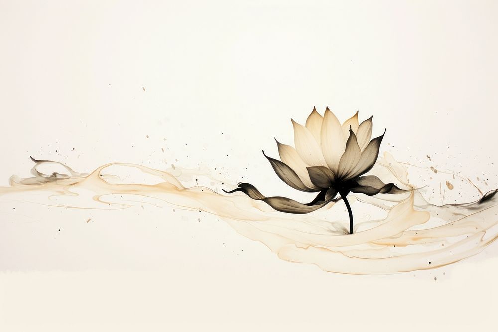 Lotus abstract flower copy space.