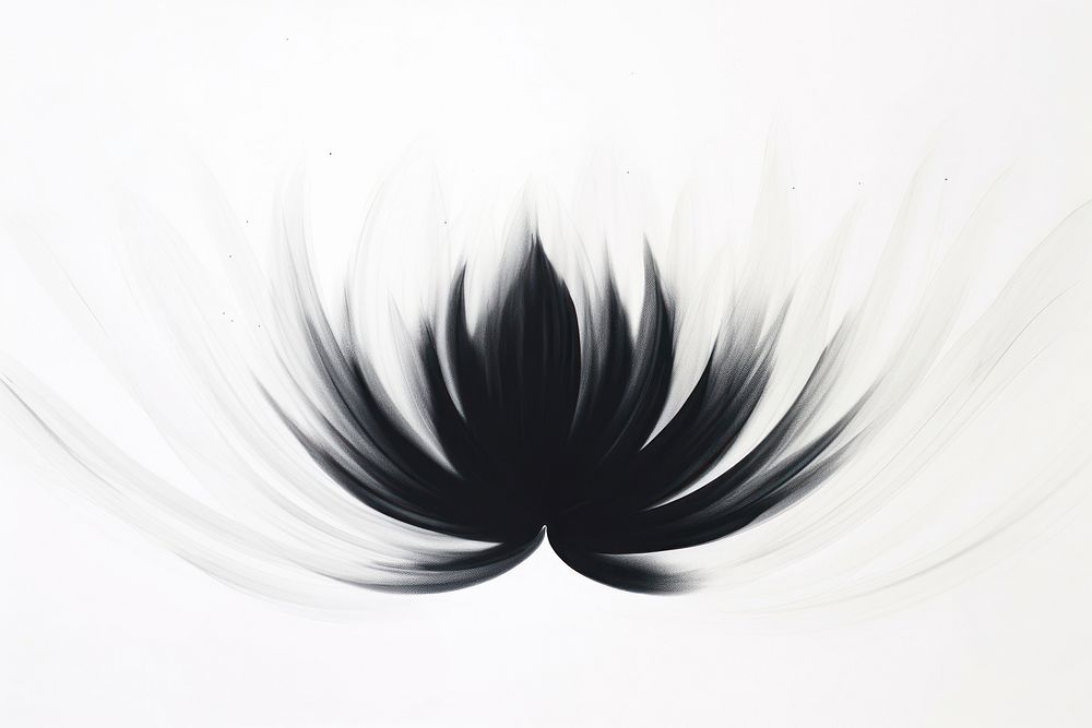 Lotus abstract black line.