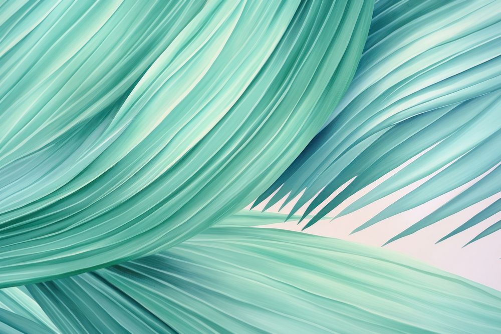 Palm leaves backgrounds turquoise abstract.