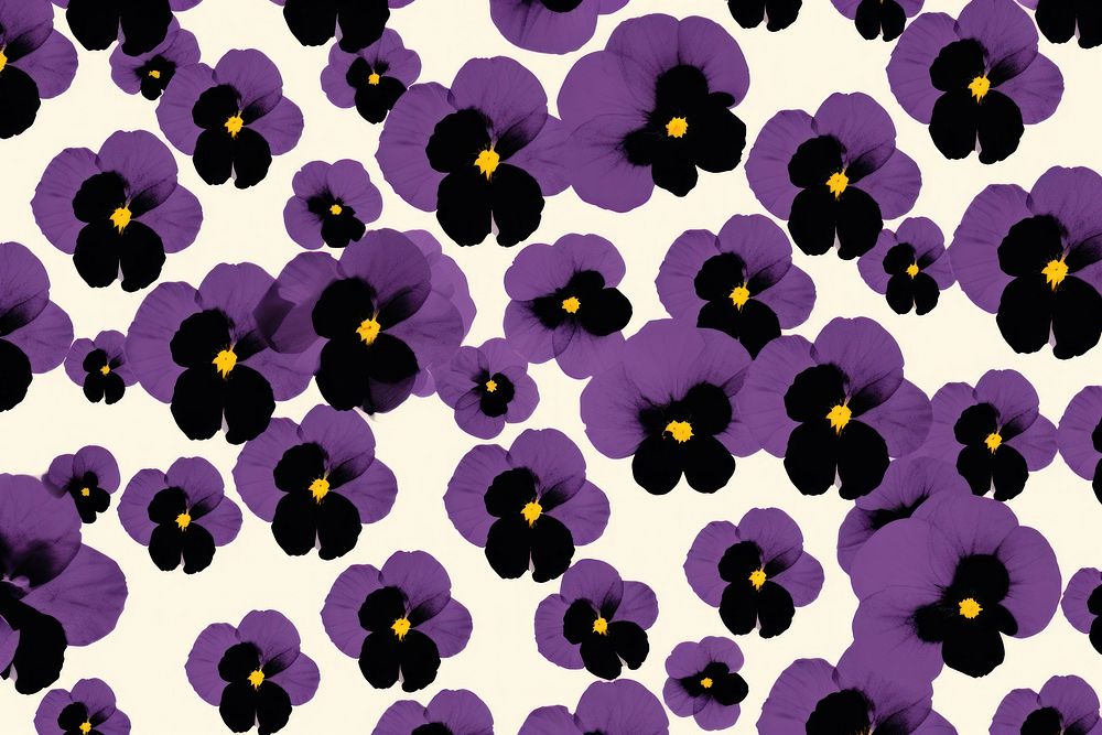 Silkscreen pansy pattern backgrounds flower purple.