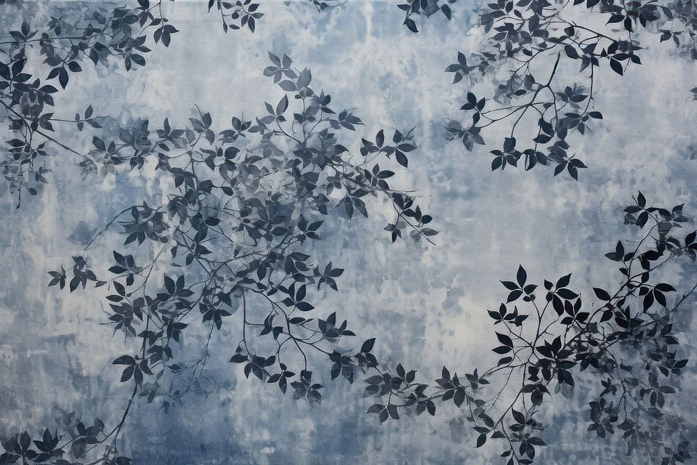 Silkscreen plumbago caerulea pattern backgrounds textured abstract.