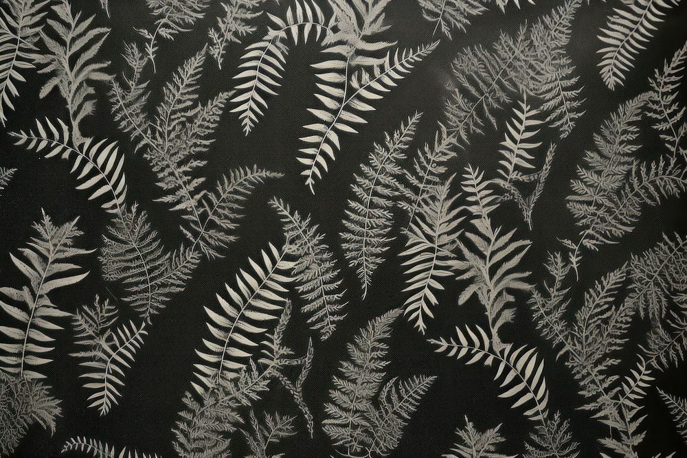 Silkscreen heart fern pattern backgrounds textured nature.