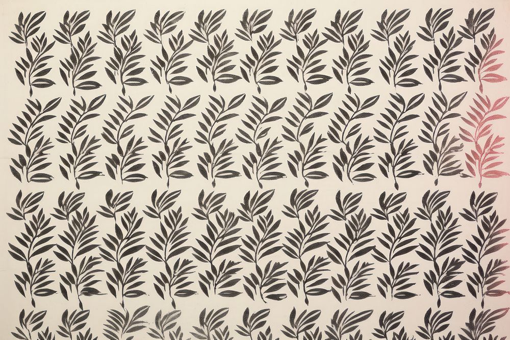 Silkscreen indian matting plant pattern backgrounds texture art.