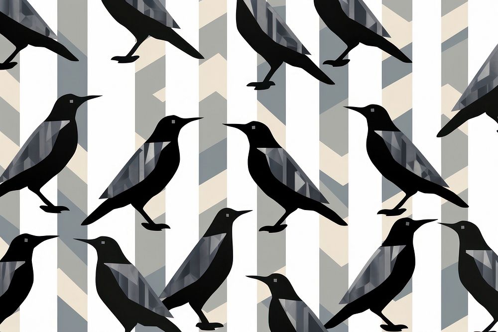 Silkscreen toucan pattern backgrounds animal black.