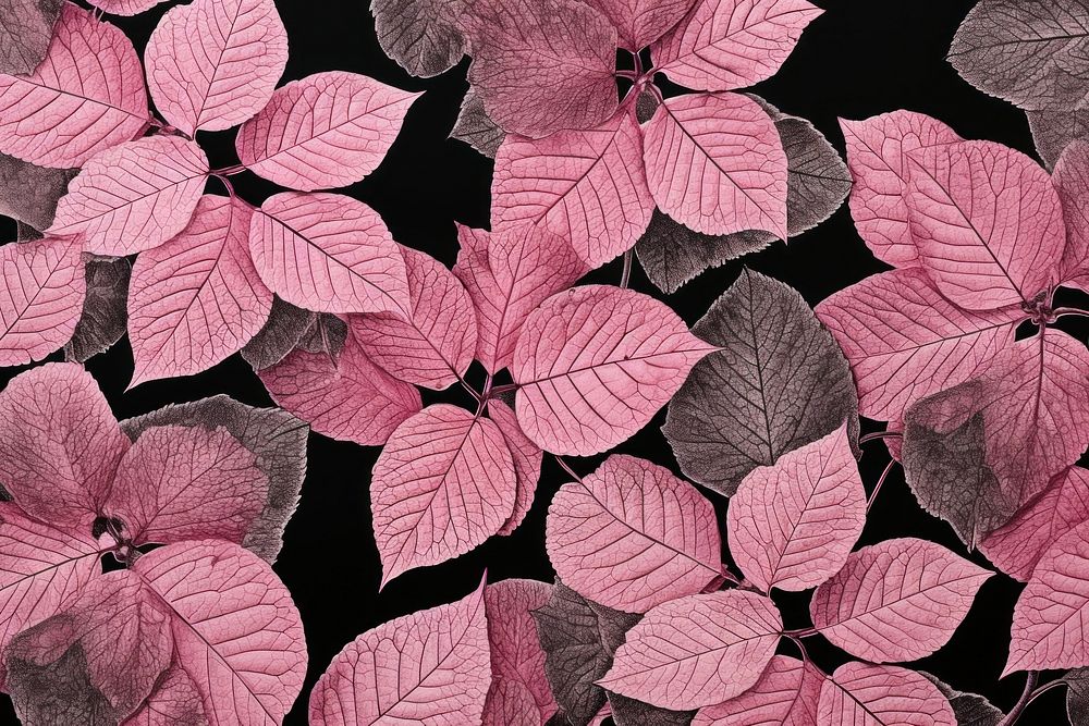 Silkscreen hydrangea pattern backgrounds plant petal.