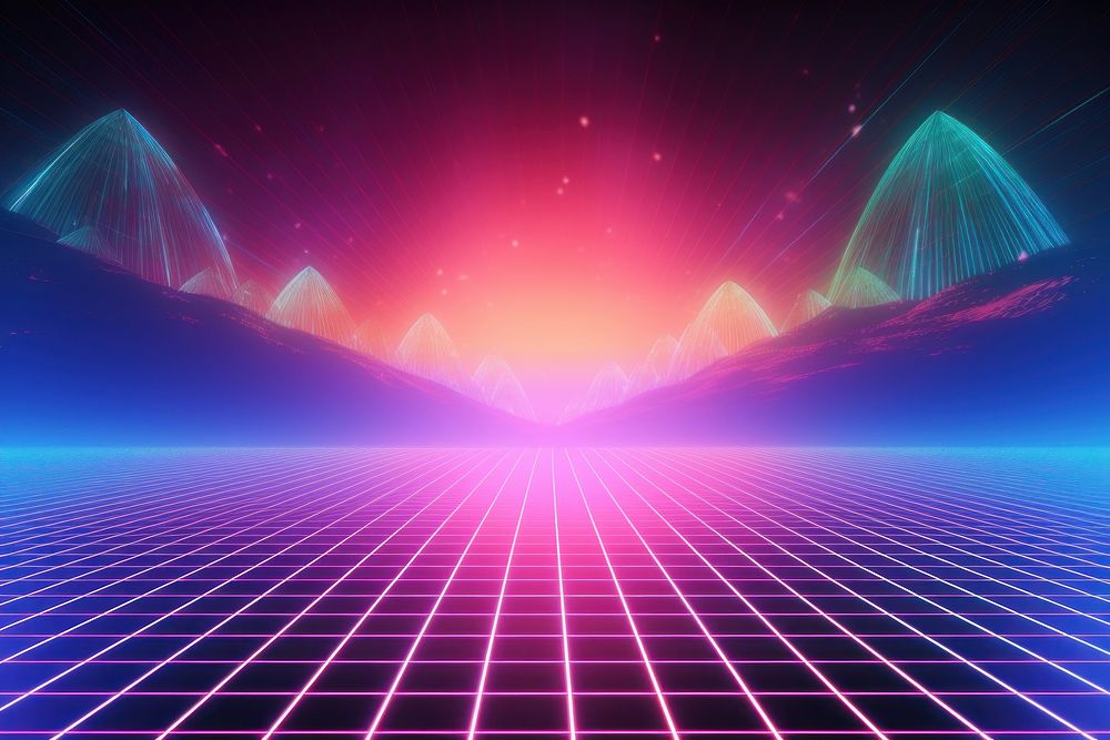 Retrowave nature backgrounds abstract purple.
