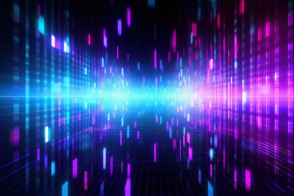 Retrowave binary code backgrounds abstract purple.