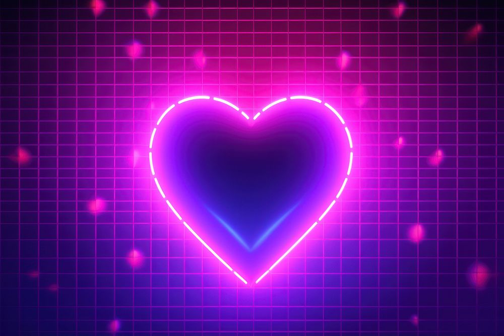 Retrowave heart background backgrounds abstract purple.