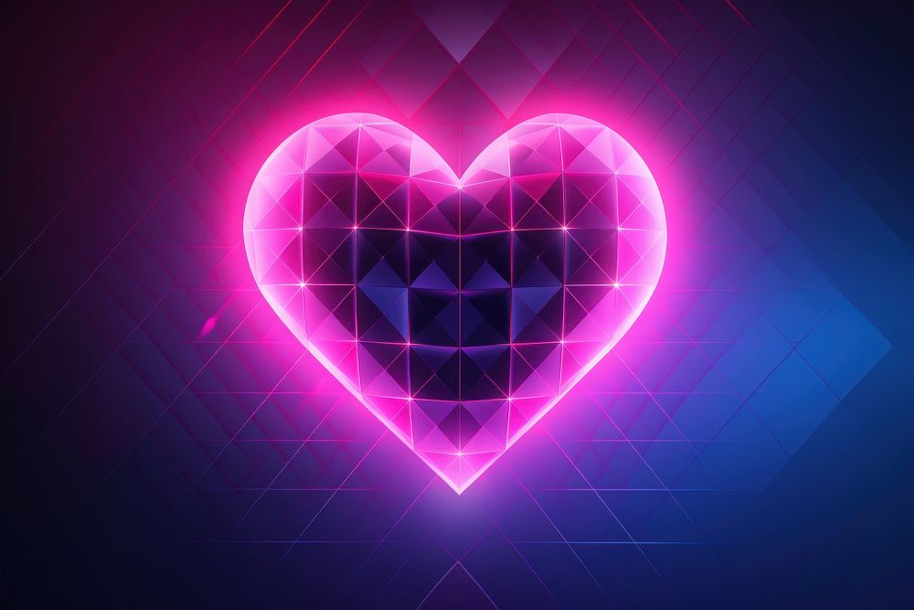 Retrowave heart background backgrounds abstract night.