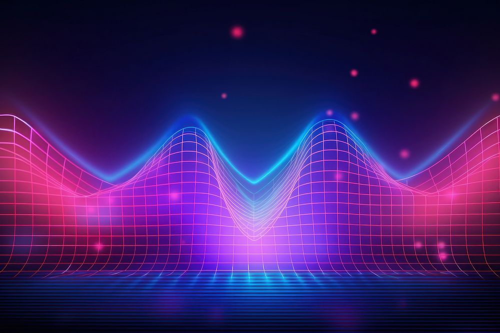 Retrowave heartbeat neon backgrounds abstract.